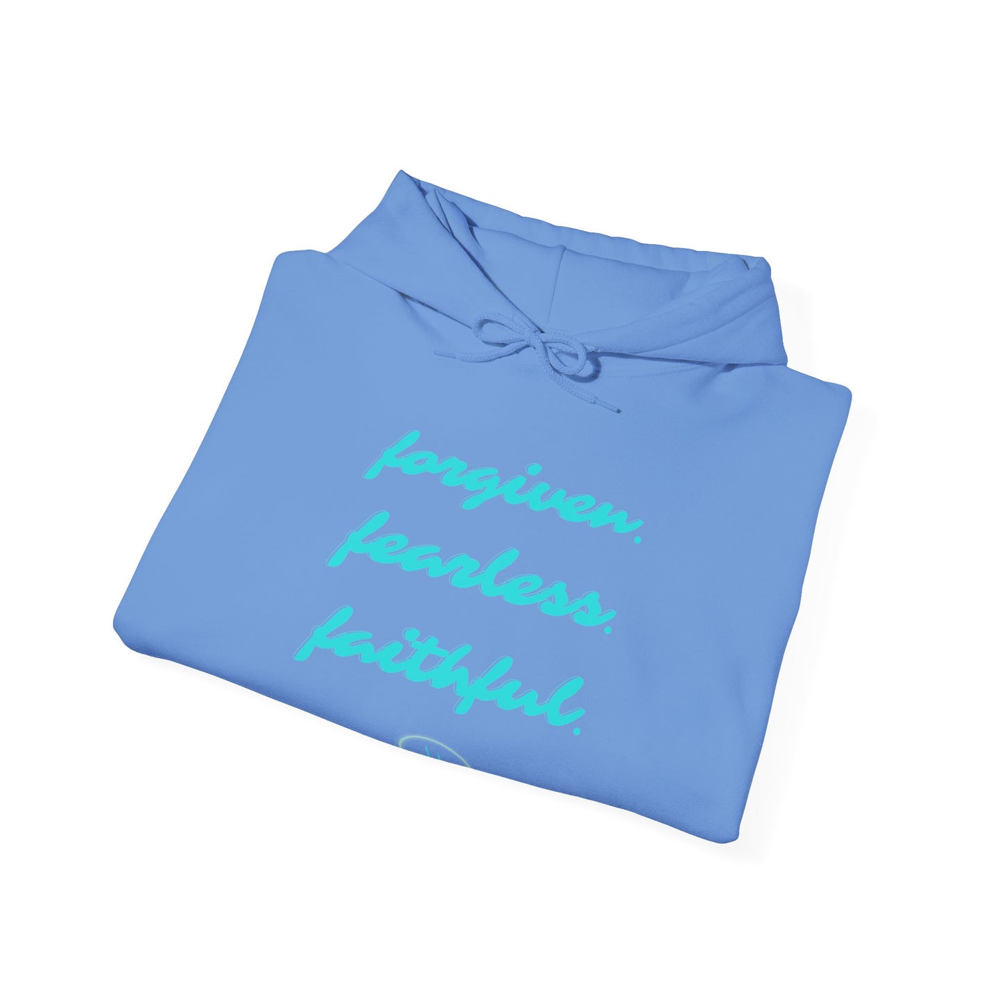 Forgiven. Fearless. Faithful. Unisex Heavy Blend™ Hooded Sweatshirt