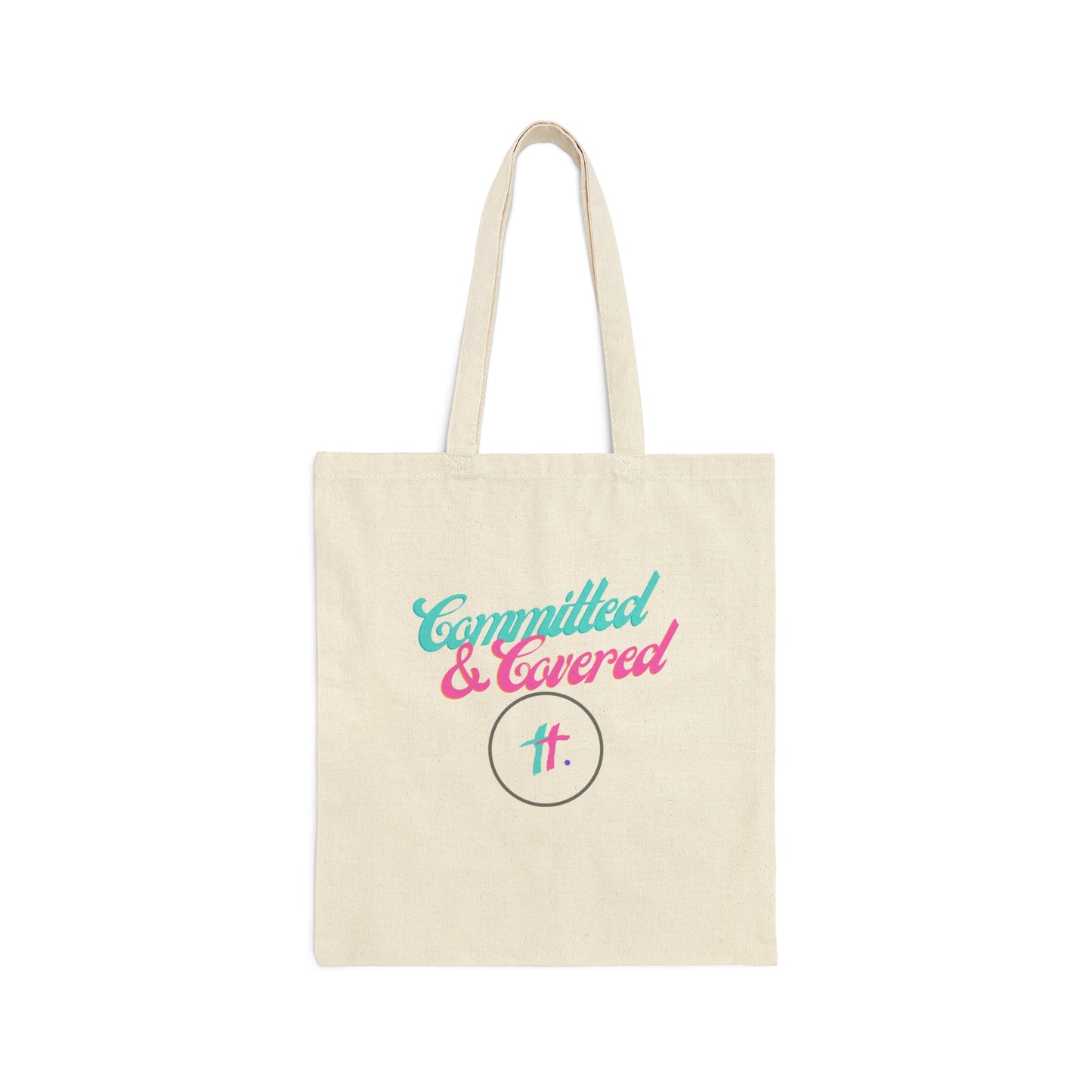 Committed & Covered Cotton Canvas Tote Bag