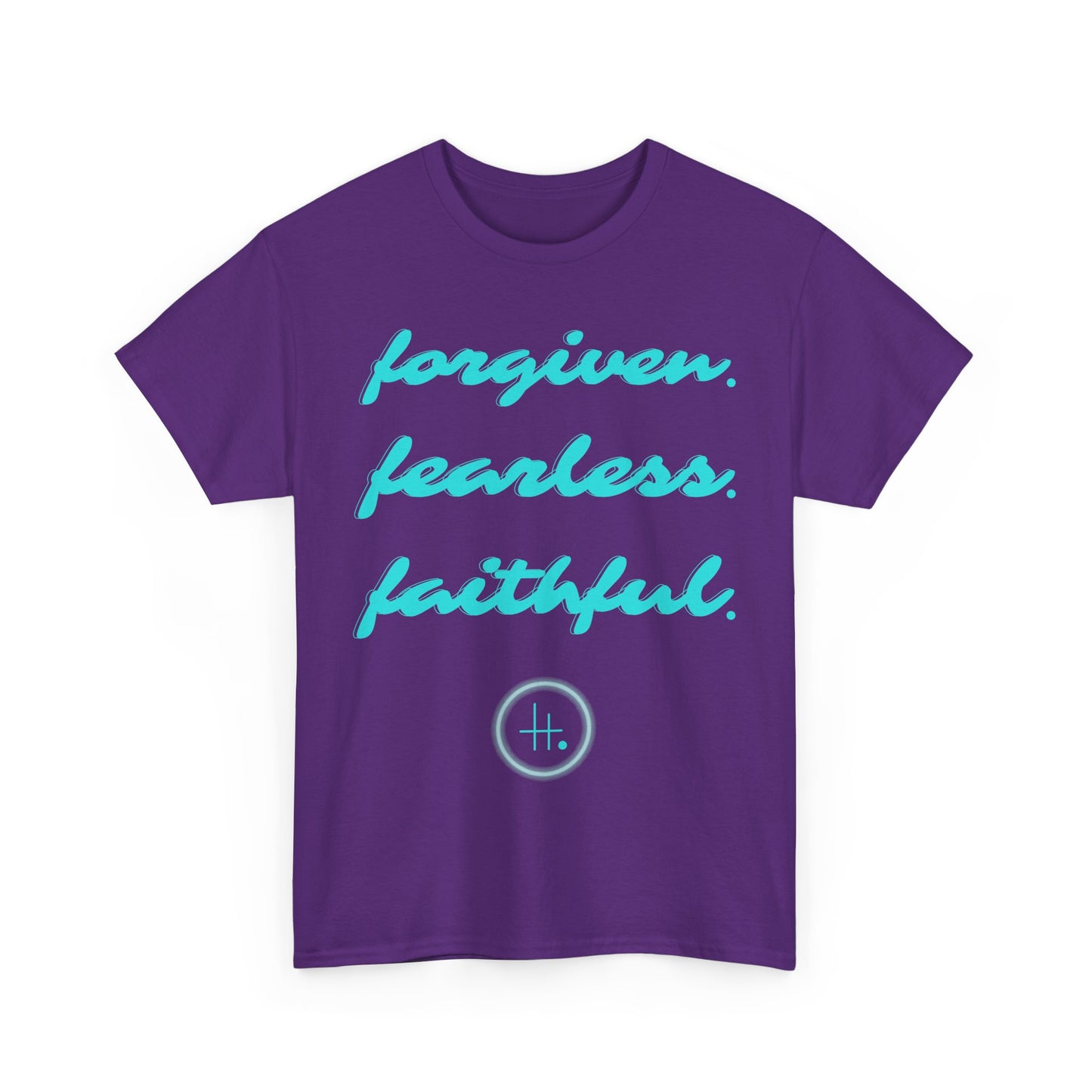 Forgiven. Fearless. Faithful. Unisex Heavy Cotton Tee