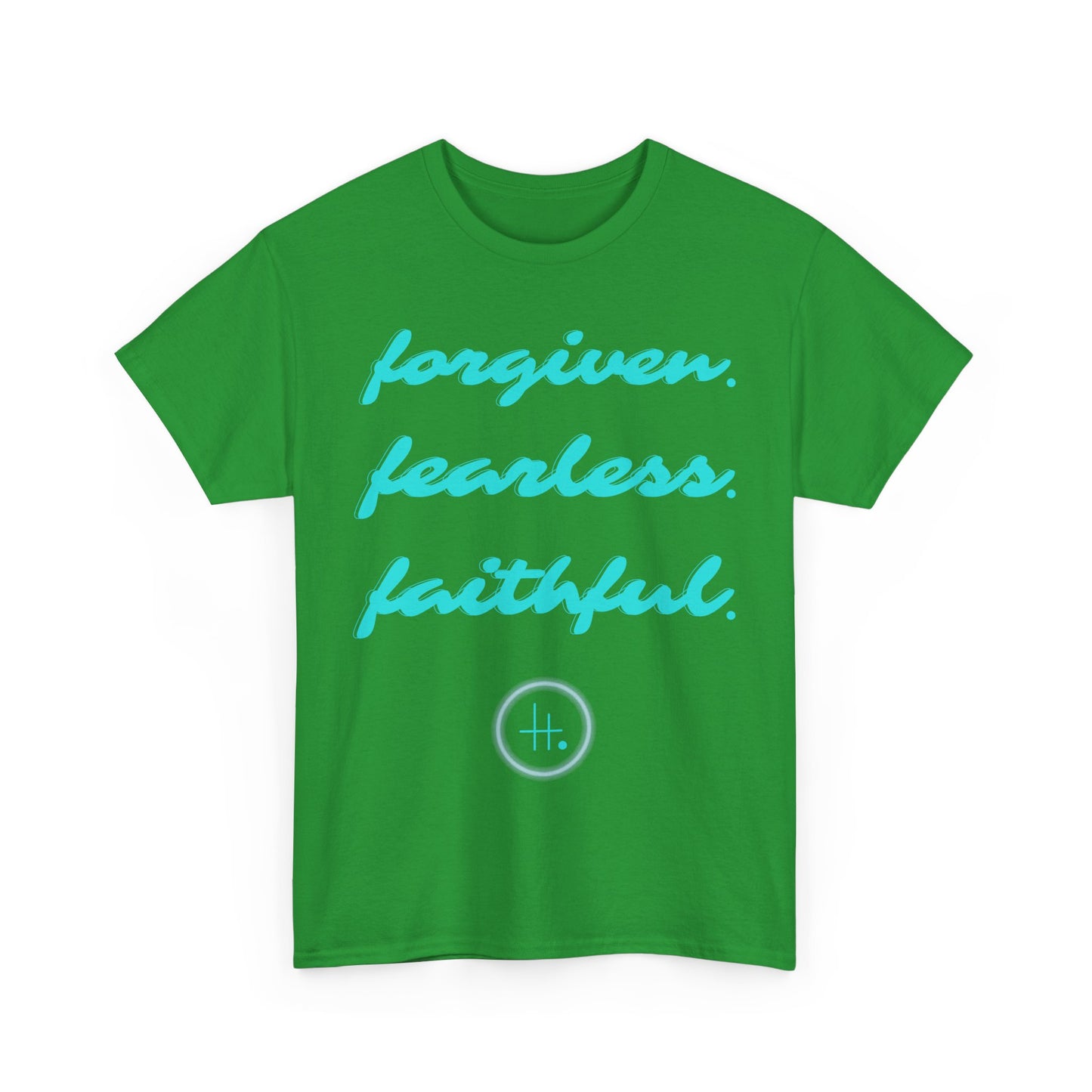 Forgiven. Fearless. Faithful. Unisex Heavy Cotton Tee