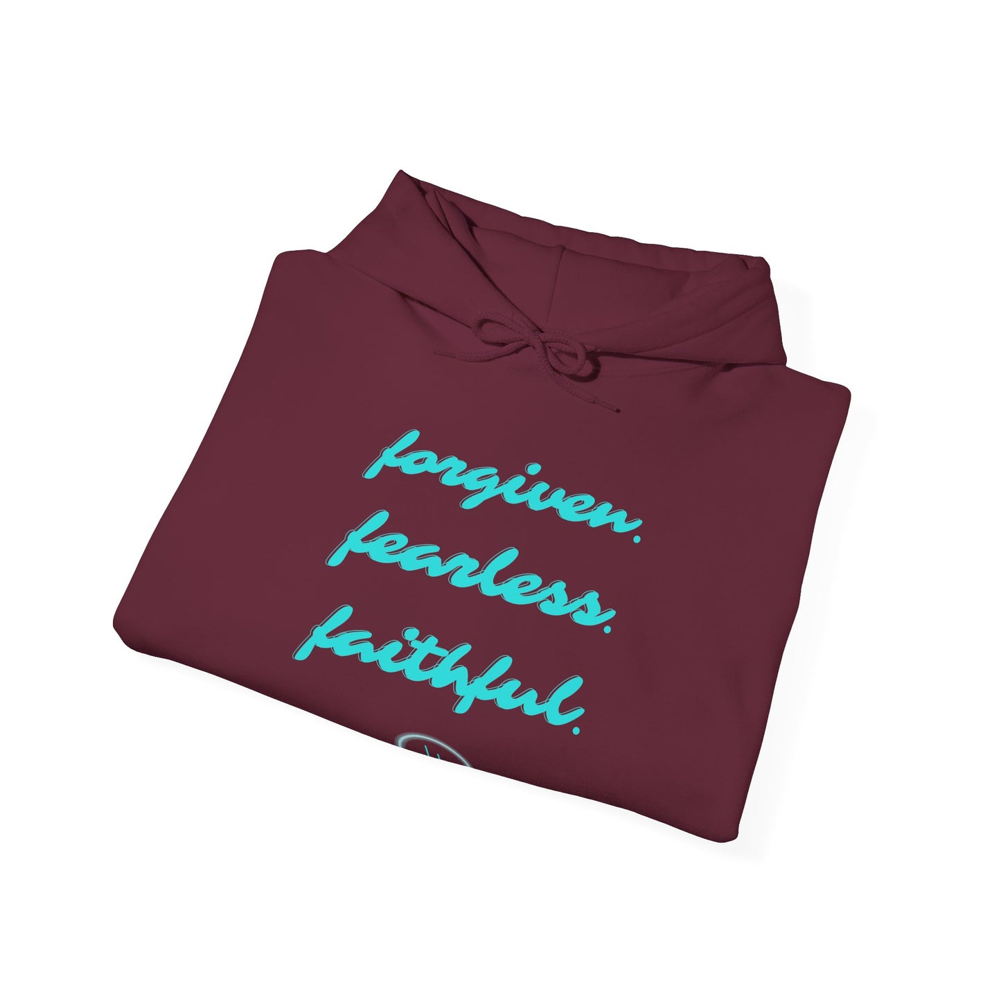 Forgiven. Fearless. Faithful. Unisex Heavy Blend™ Hooded Sweatshirt