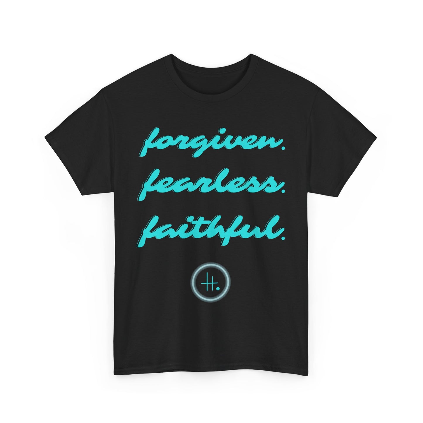 Forgiven. Fearless. Faithful. Unisex Heavy Cotton Tee