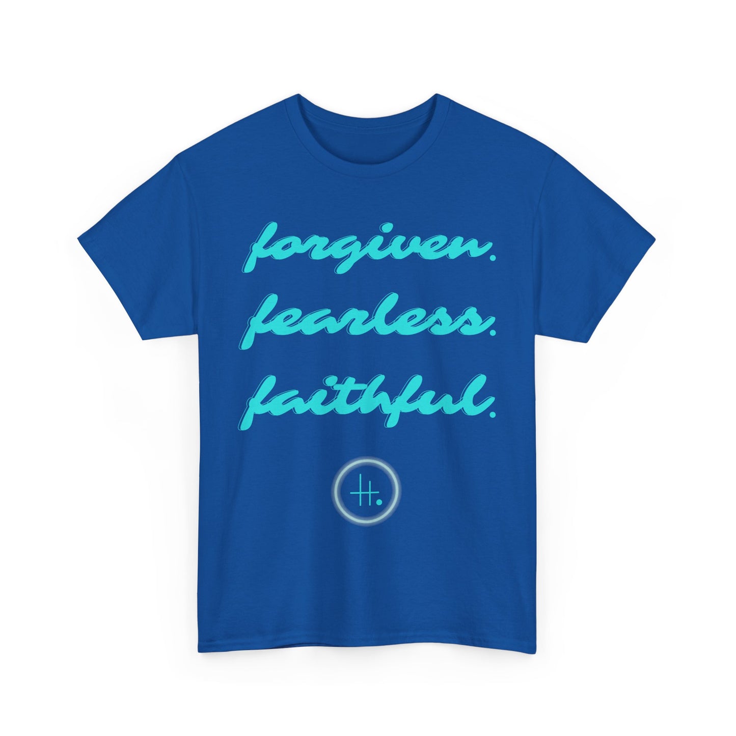 Forgiven. Fearless. Faithful. Unisex Heavy Cotton Tee