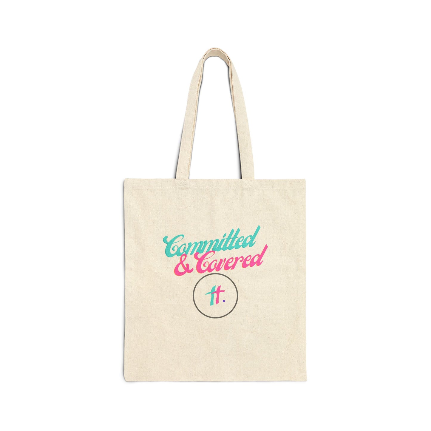 Committed & Covered Cotton Canvas Tote Bag