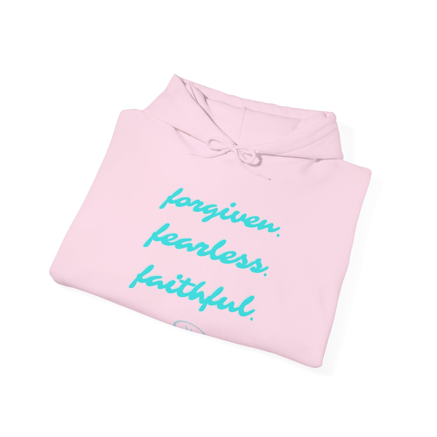 Forgiven. Fearless. Faithful. Unisex Heavy Blend™ Hooded Sweatshirt