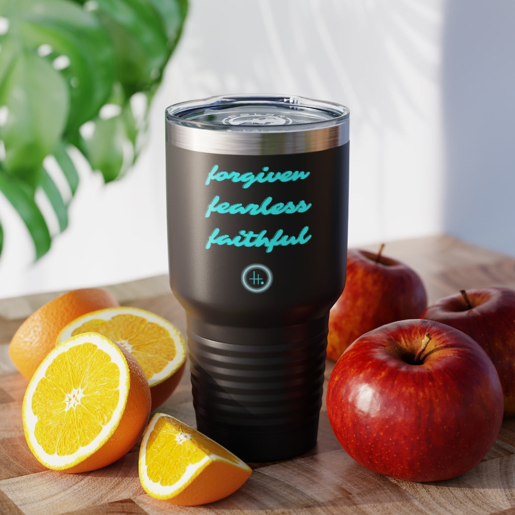 Forgiven. Fearless. Faithful. Ringneck Tumbler, 30oz