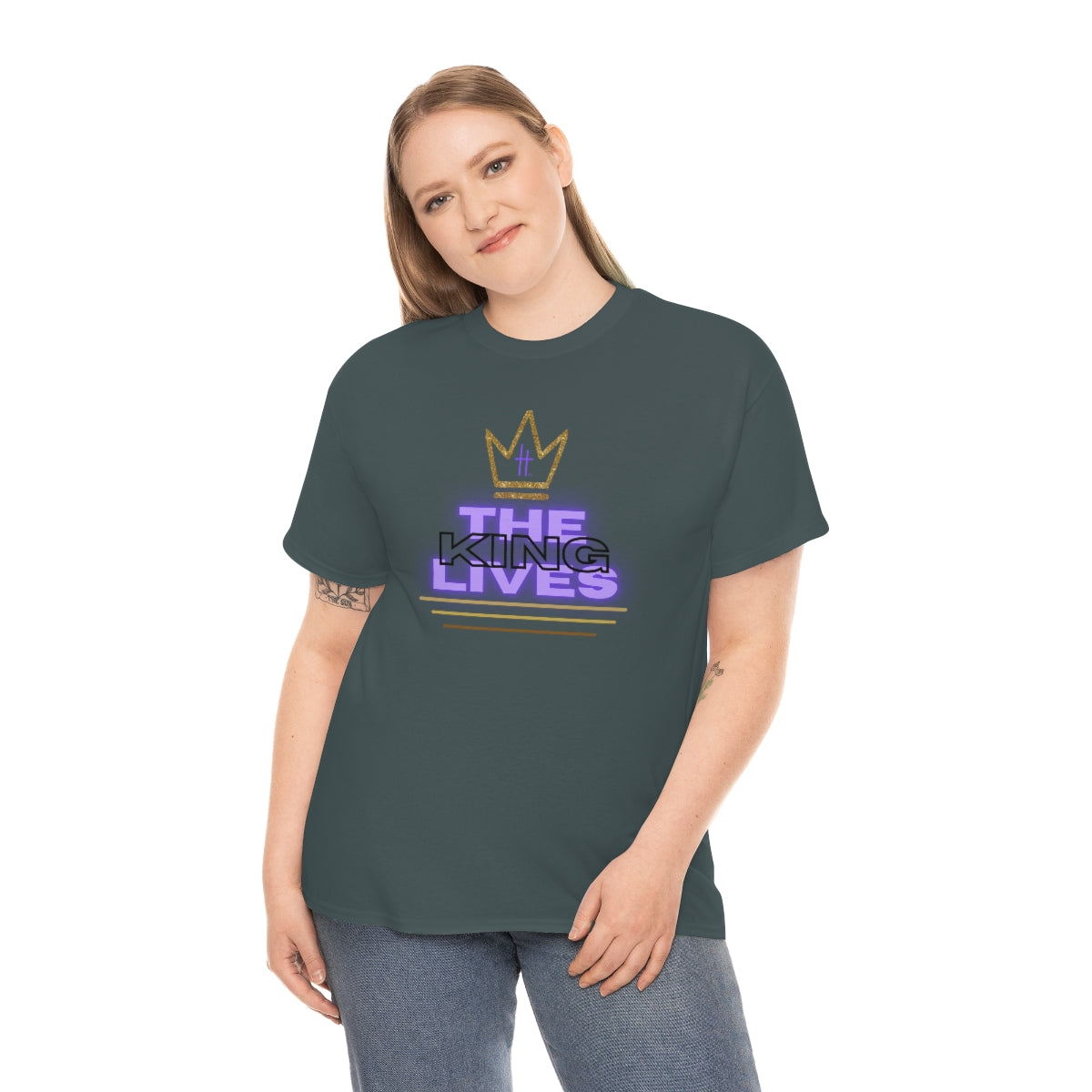 The King Lives Unisex Heavy Cotton Tee