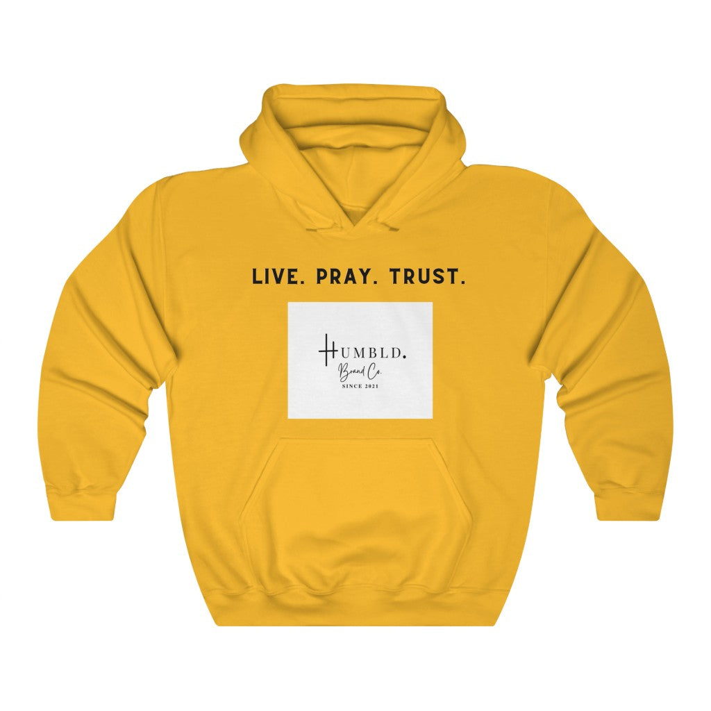 Live. Pray. Trust. Unisex Heavy Blend™ Hooded Sweatshirt