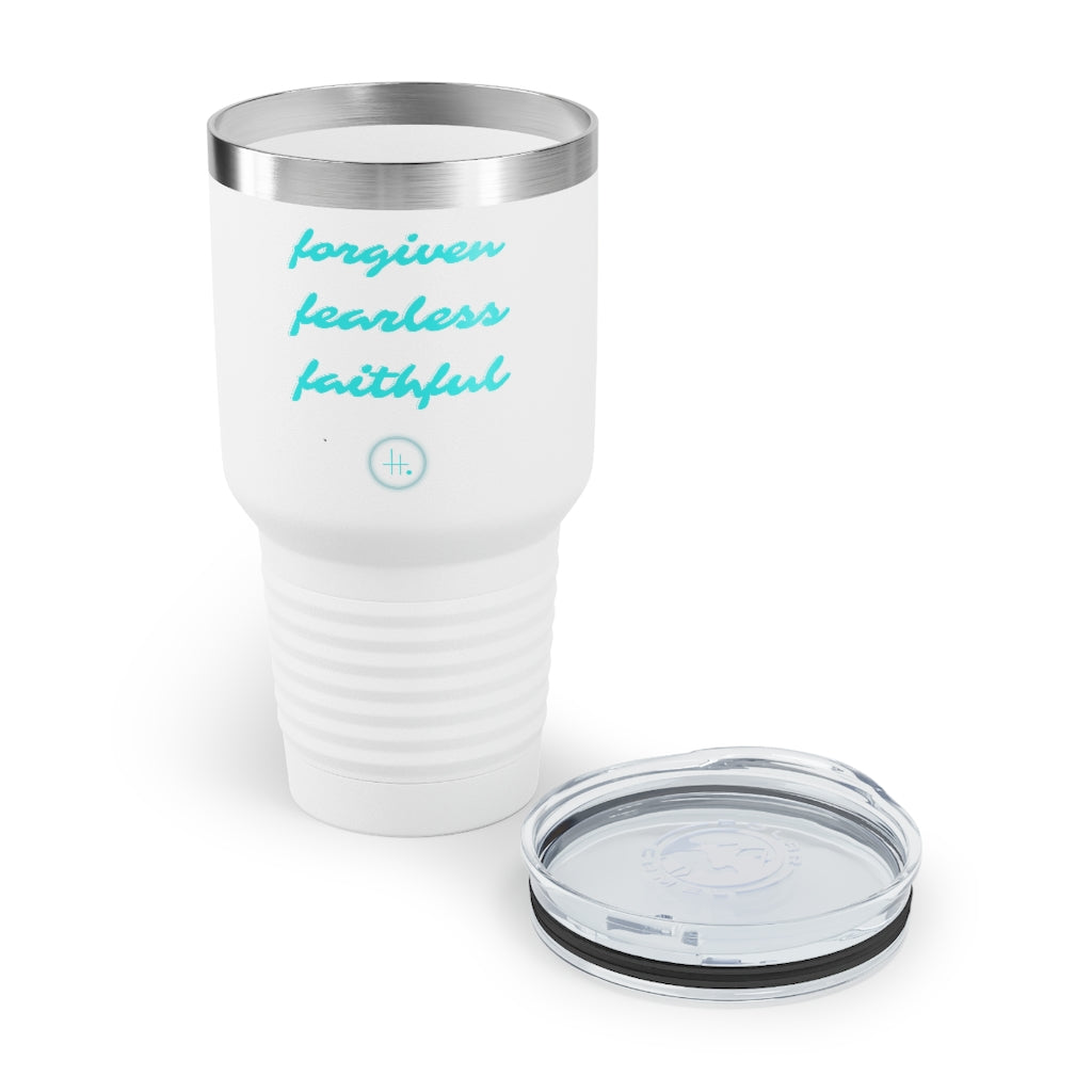 Forgiven. Fearless. Faithful. Ringneck Tumbler, 30oz