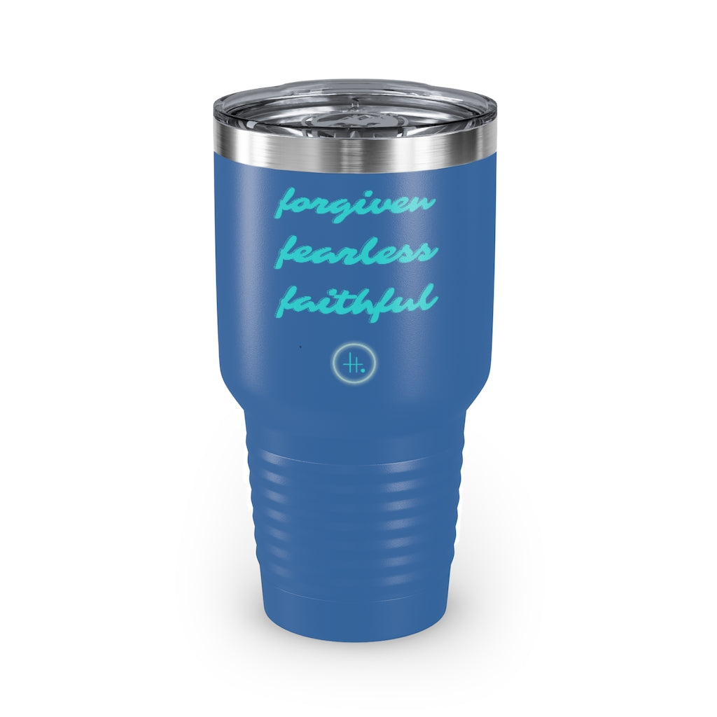 Forgiven. Fearless. Faithful. Ringneck Tumbler, 30oz