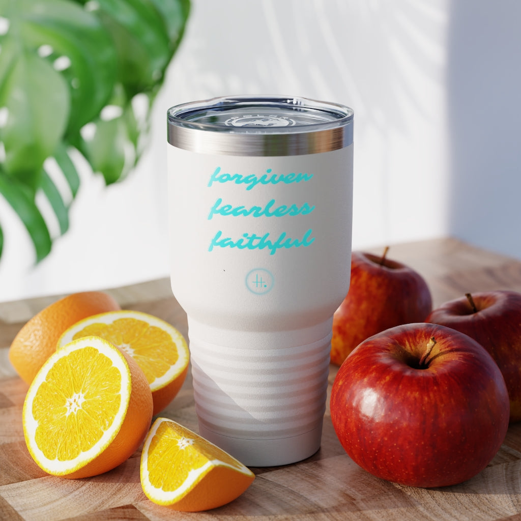 Forgiven. Fearless. Faithful. Ringneck Tumbler, 30oz