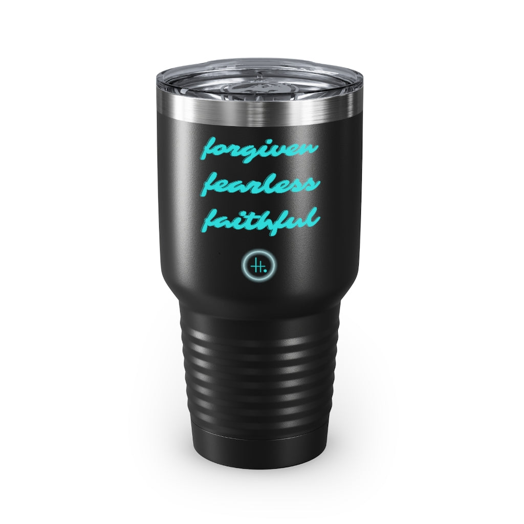 Forgiven. Fearless. Faithful. Ringneck Tumbler, 30oz