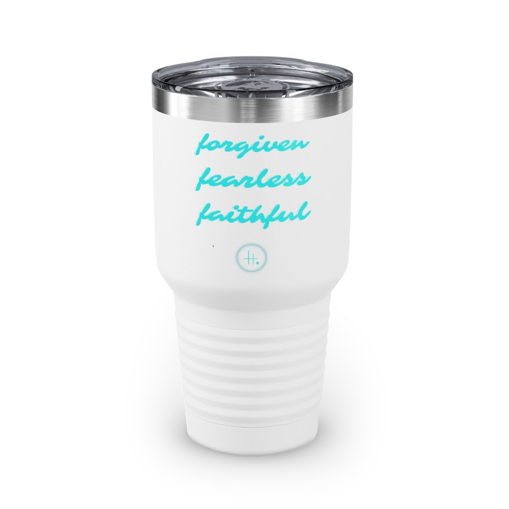 Forgiven. Fearless. Faithful. Ringneck Tumbler, 30oz