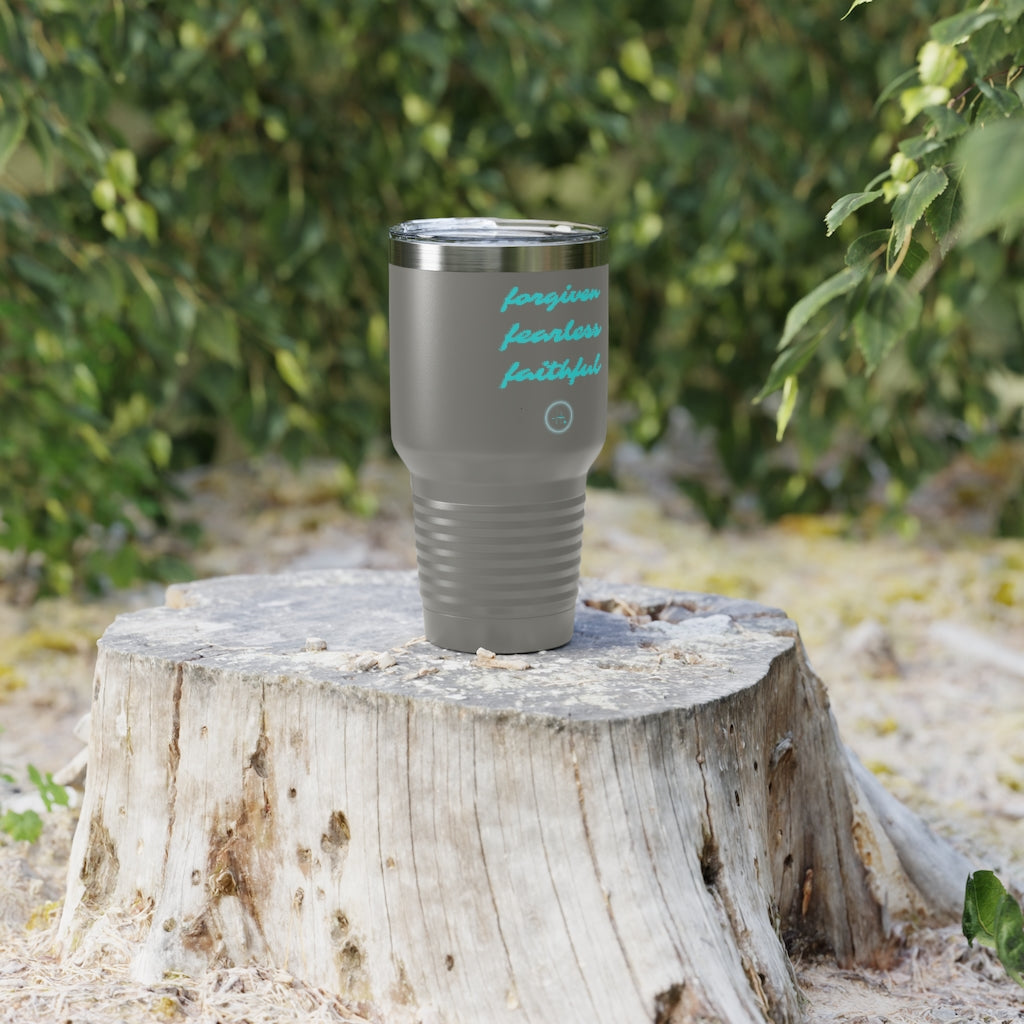 Forgiven. Fearless. Faithful. Ringneck Tumbler, 30oz