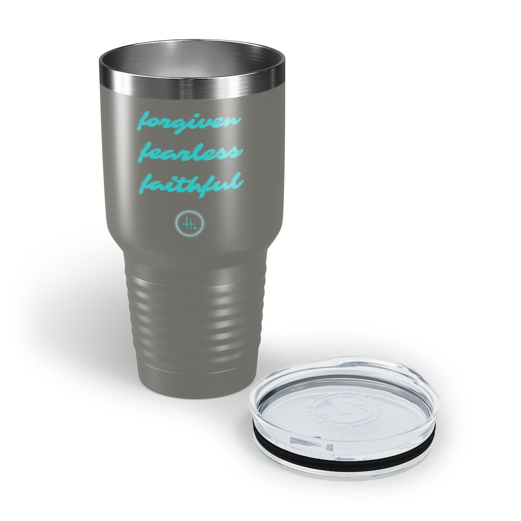 Forgiven. Fearless. Faithful. Ringneck Tumbler, 30oz