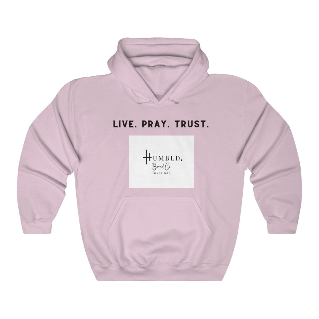 Live. Pray. Trust. Unisex Heavy Blend™ Hooded Sweatshirt