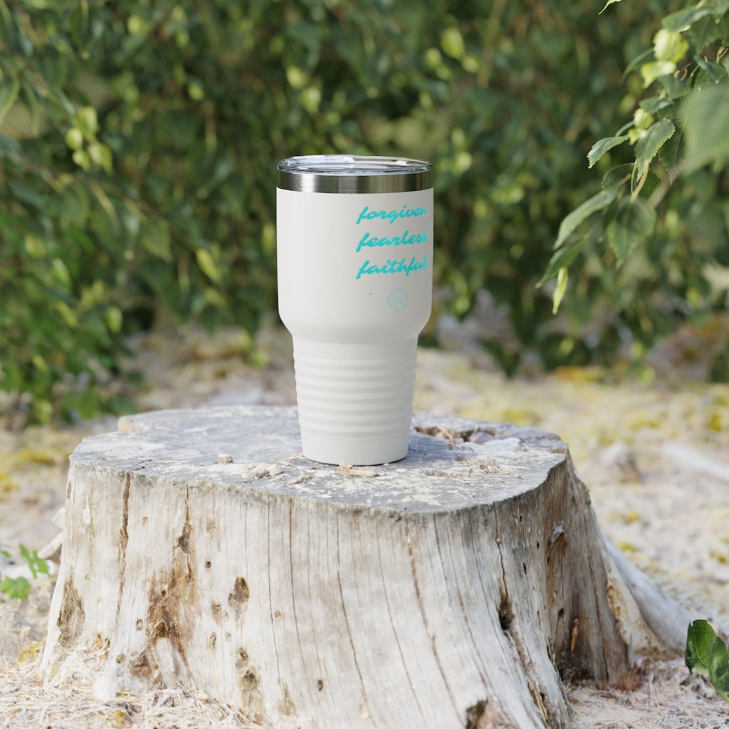 Forgiven. Fearless. Faithful. Ringneck Tumbler, 30oz