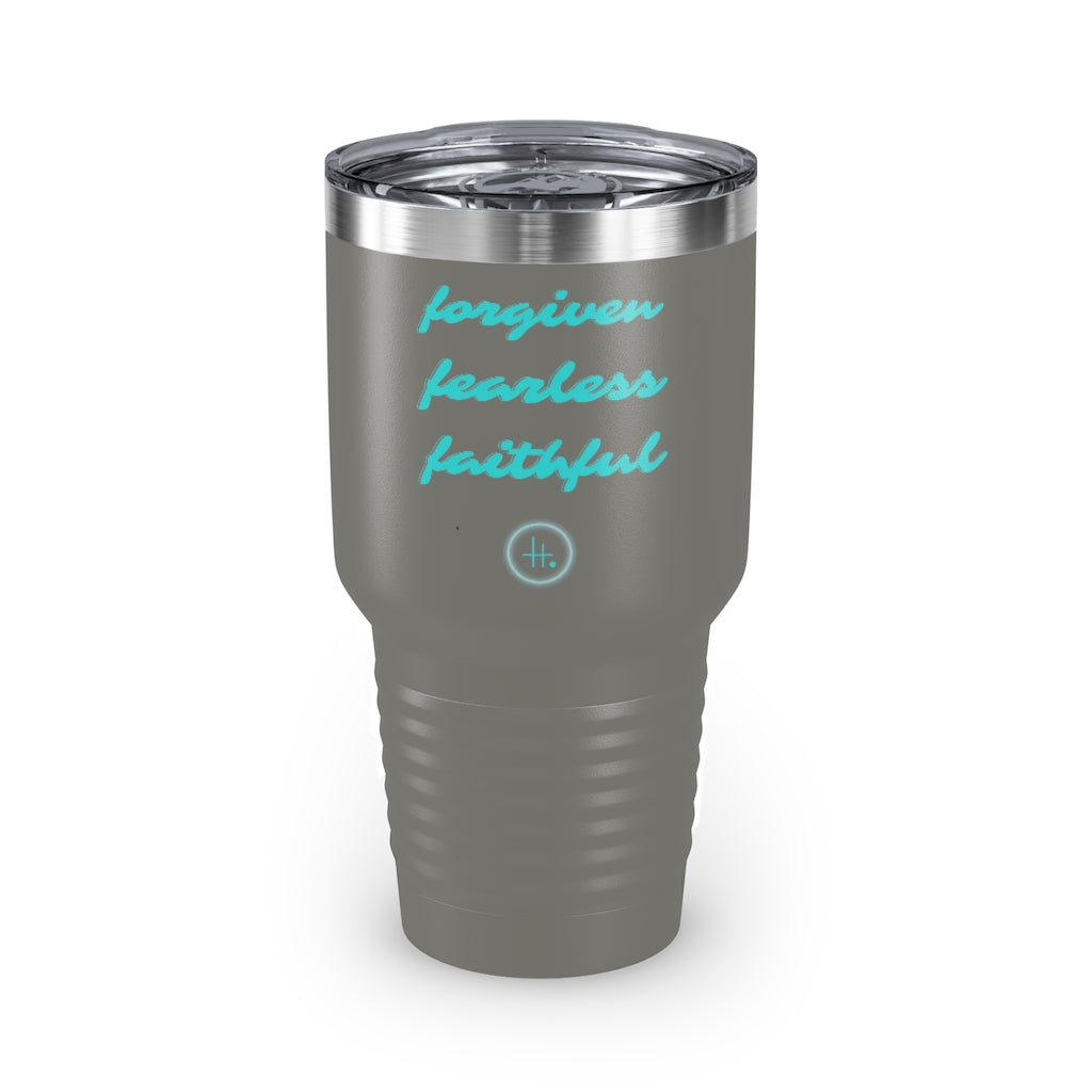 Forgiven. Fearless. Faithful. Ringneck Tumbler, 30oz