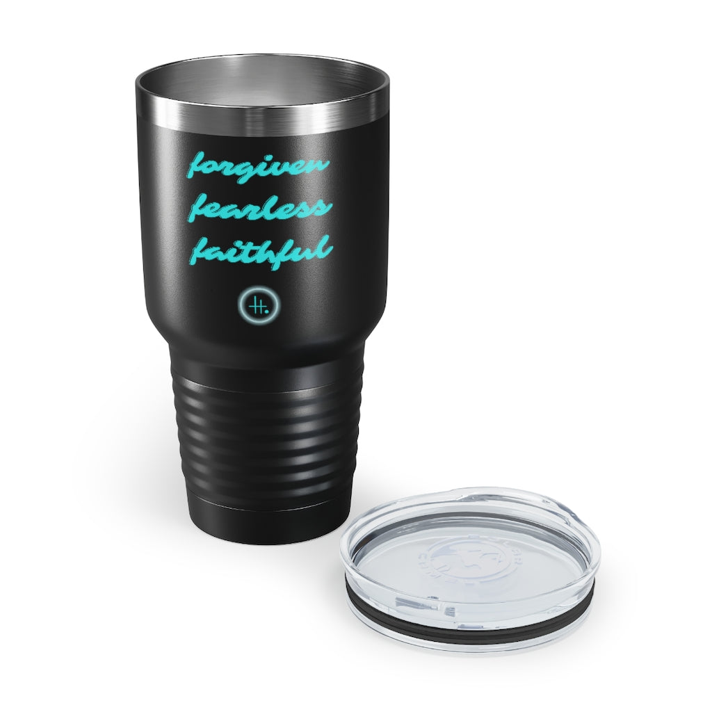 Forgiven. Fearless. Faithful. Ringneck Tumbler, 30oz