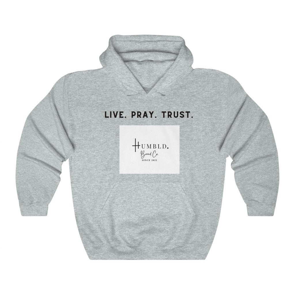 Live. Pray. Trust. Unisex Heavy Blend™ Hooded Sweatshirt