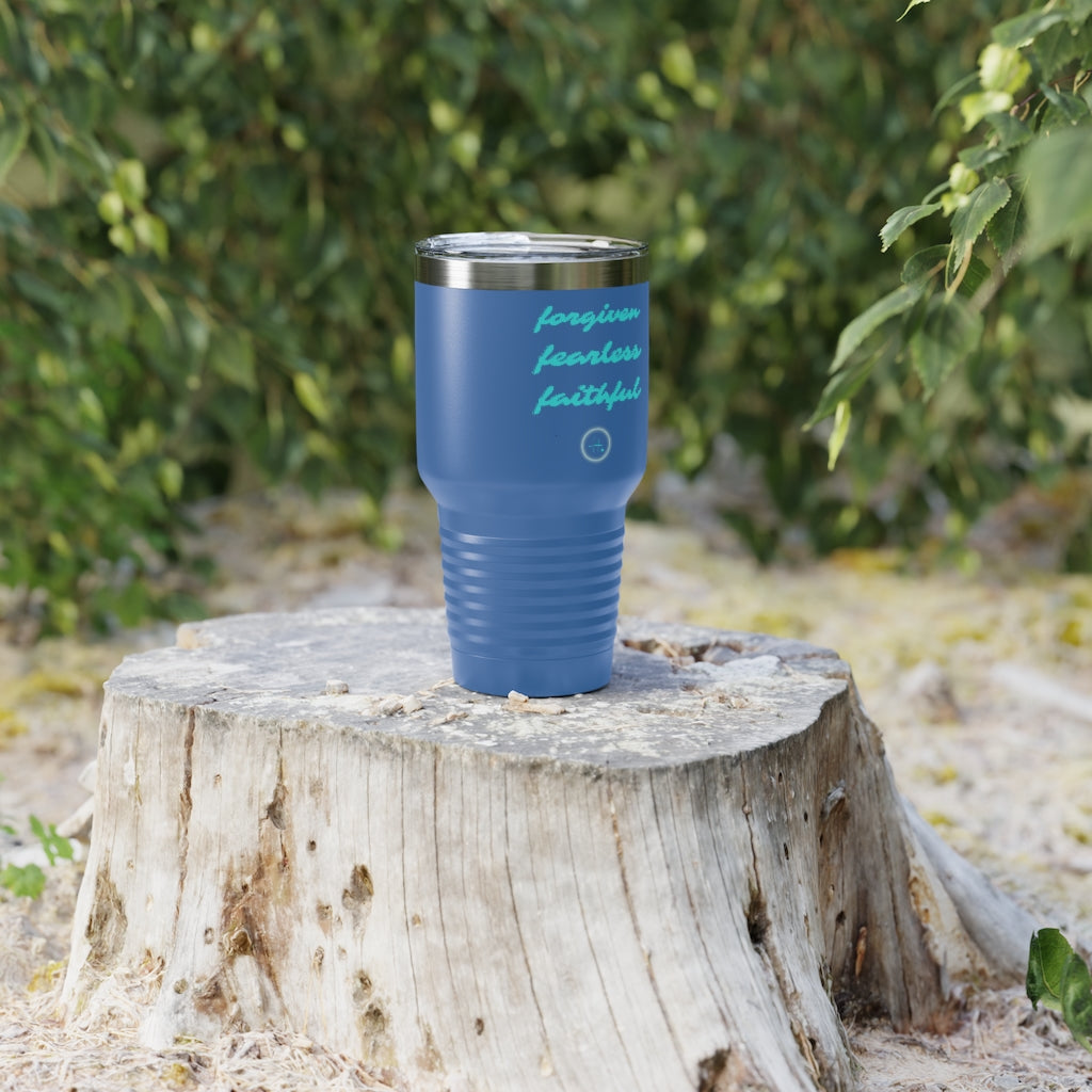 Forgiven. Fearless. Faithful. Ringneck Tumbler, 30oz