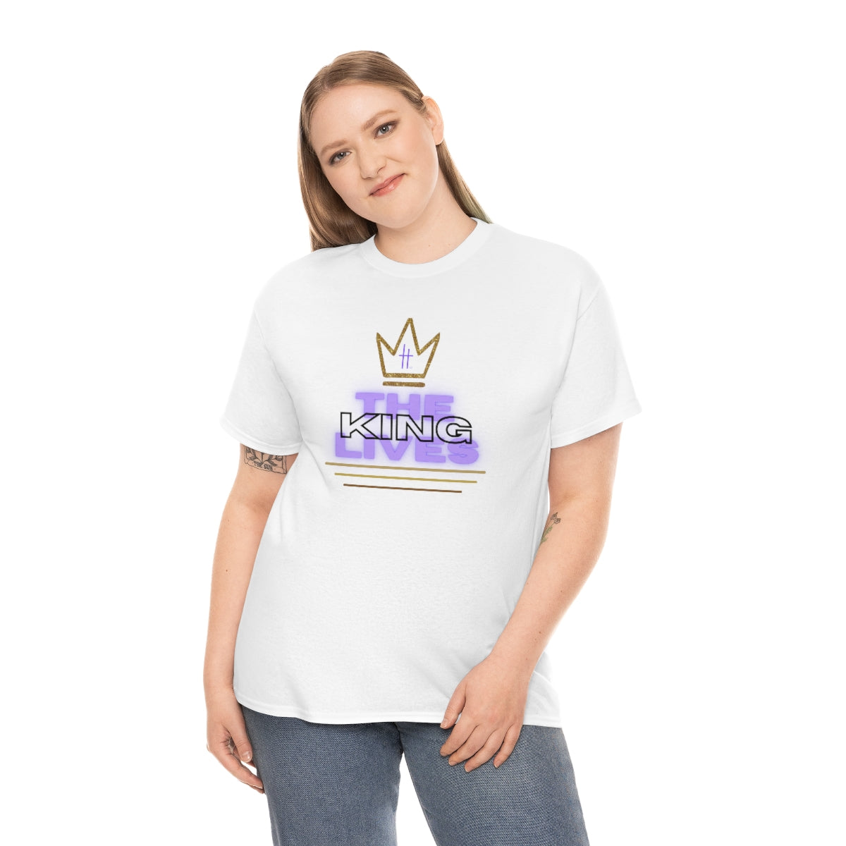 The King Lives Unisex Heavy Cotton Tee