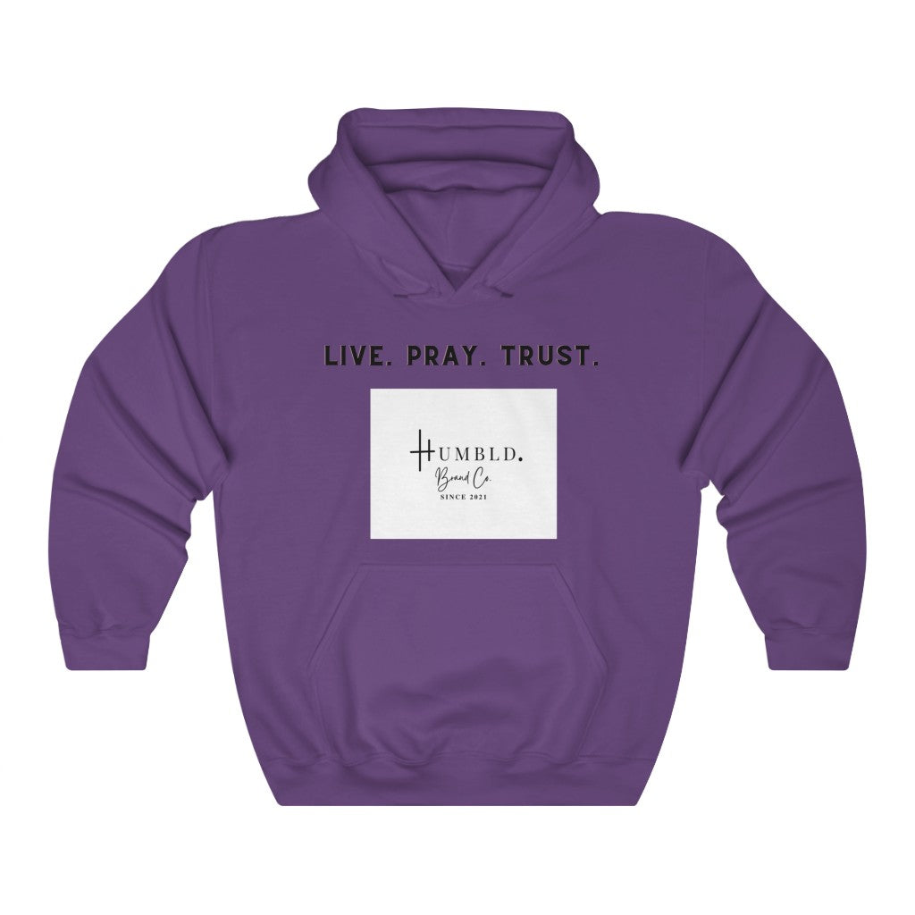 Live. Pray. Trust. Unisex Heavy Blend™ Hooded Sweatshirt